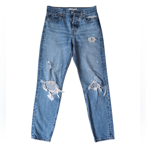 Levi's Denim - NEW Levi's WEDGIE Jeans Distressed Button Fly Straight Leg 5-pocket Women's 25